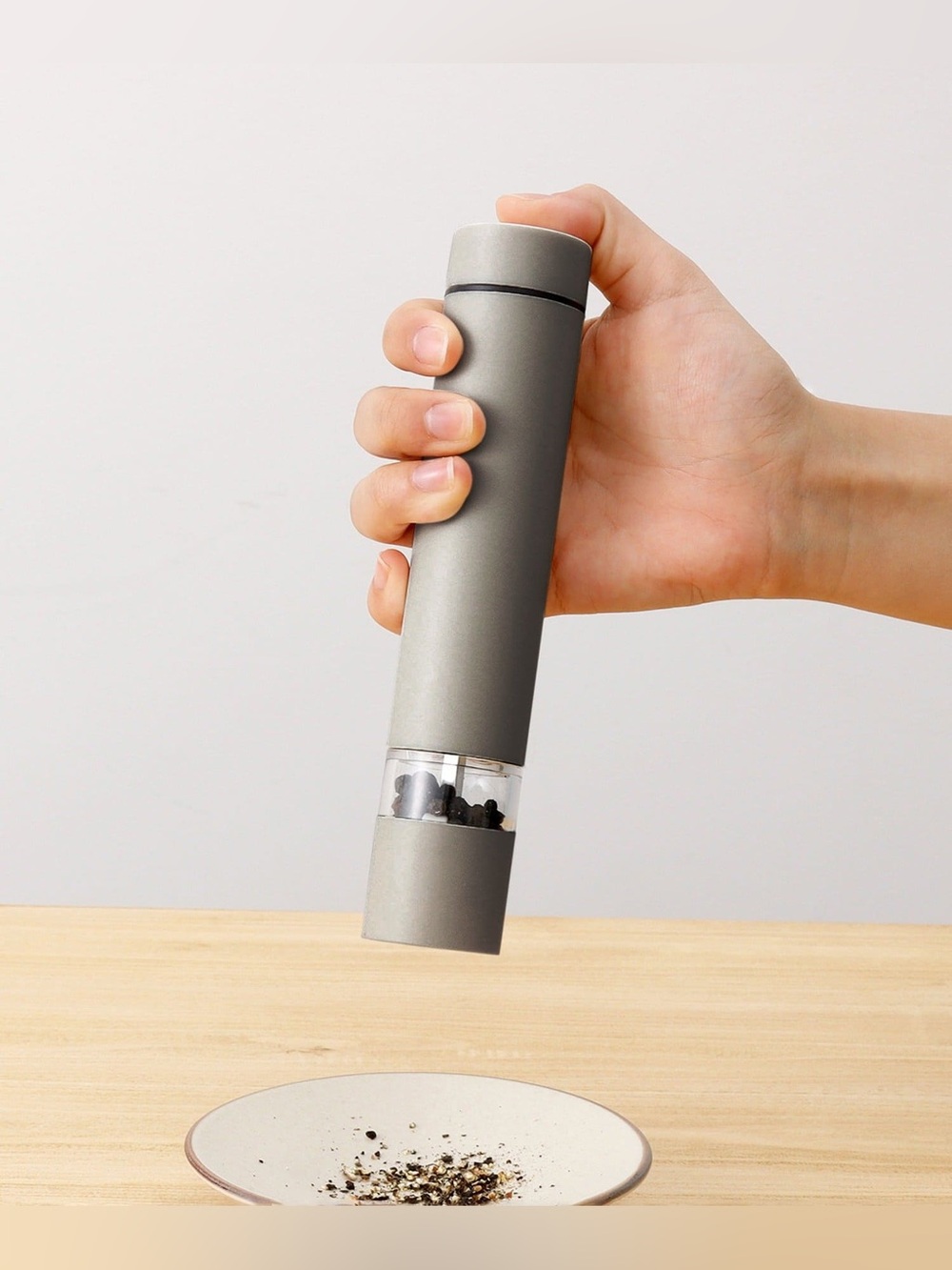 3COINS Electric Salt and Pepper Grinder_ Color : Gray_NWT